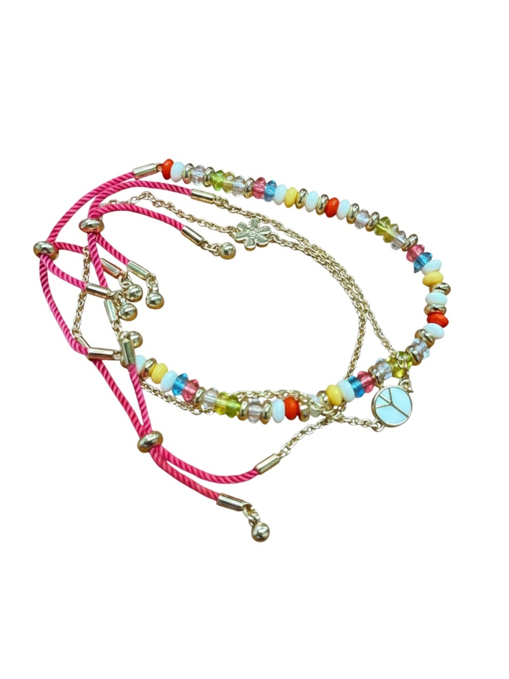 Multicolor Beaded Layered Bracelet Wrist Stacks NWY